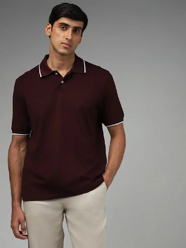 Ruffled Hem Women Shorts to Add a Feminine TouchAscot Wine Cotton Relaxed-Fit Polo T-Shirt Ruffled Hem Women Shorts to Add a Feminine TouchAscot Wine Cotton Relaxed-Fit Polo T-Shirt