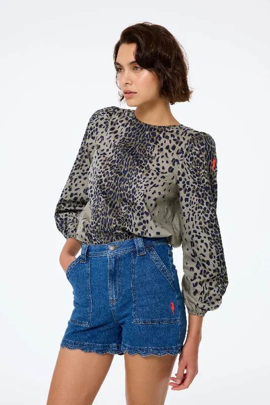 Solid Color Women Shorts in Bright Hues for a Bold StatementAuthentic Indigo Scallop Denim Shorts
