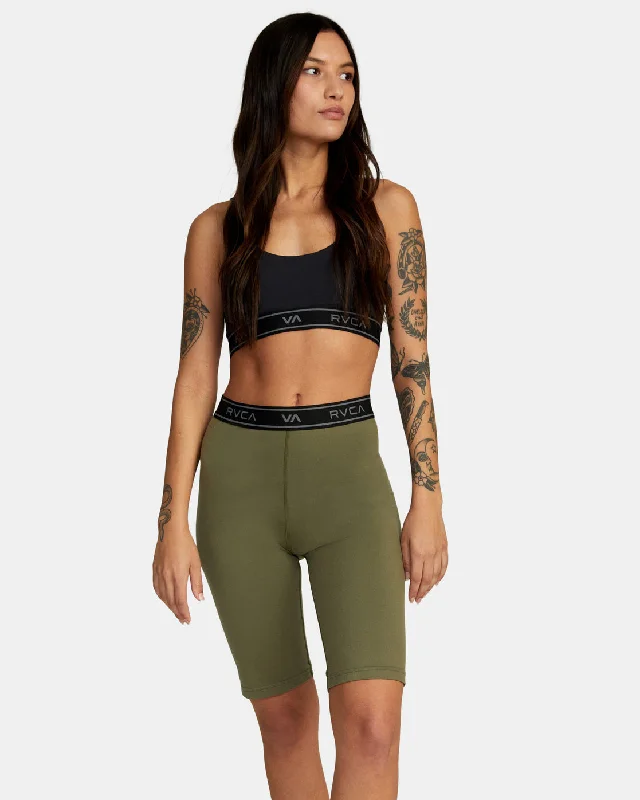 Ruffled Hem Women Shorts to Add a Feminine TouchBase 10.5" Biker Shorts - Olive