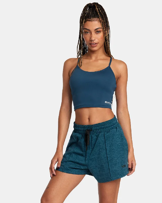 Twill Women Shorts with a Smooth Texture and DurabilityC-Able Workout Shorts - Pond