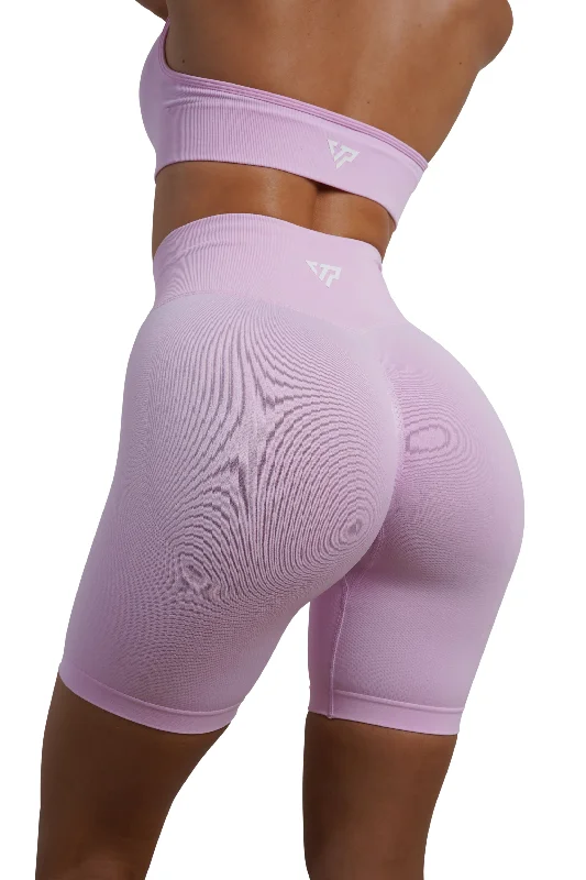 Elastic Waist Women Shorts for Easy Wear and ComfortCORE SCRUNCH BIKE SHORTS - PINK