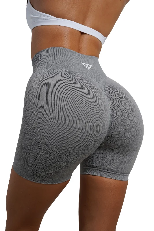 Elastic Waist Women Shorts for Easy Wear and ComfortCORE SCRUNCH SHORTS - LIGHT GREY Elastic Waist Women Shorts for Easy Wear and ComfortCORE SCRUNCH SHORTS - LIGHT GREY