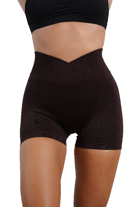 Printed Animal Print Women Shorts for a Wild and Stylish AppearanceCORE V-WAIST MINI SCRUNCH SHORTS - MAROON Printed Animal Print Women Shorts for a Wild and Stylish AppearanceCORE V-WAIST MINI SCRUNCH SHORTS - MAROON