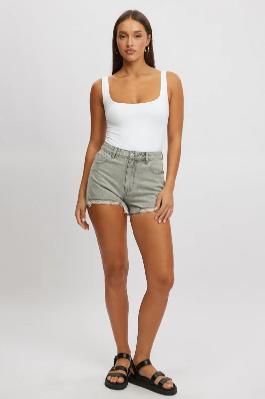 Solid Color Women Shorts in Bright Hues for a Bold StatementGrey Relaxed Shorts Mid Rise Solid Color Women Shorts in Bright Hues for a Bold StatementGrey Relaxed Shorts Mid Rise