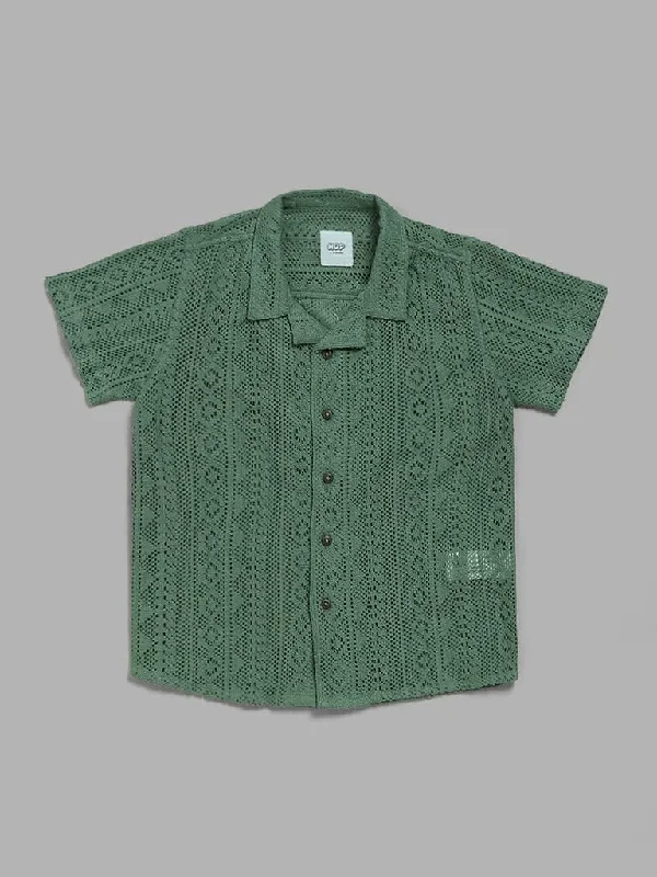 Solid Color Women Shorts in Bright Hues for a Bold StatementHOP Kids Green Mesh Shirt