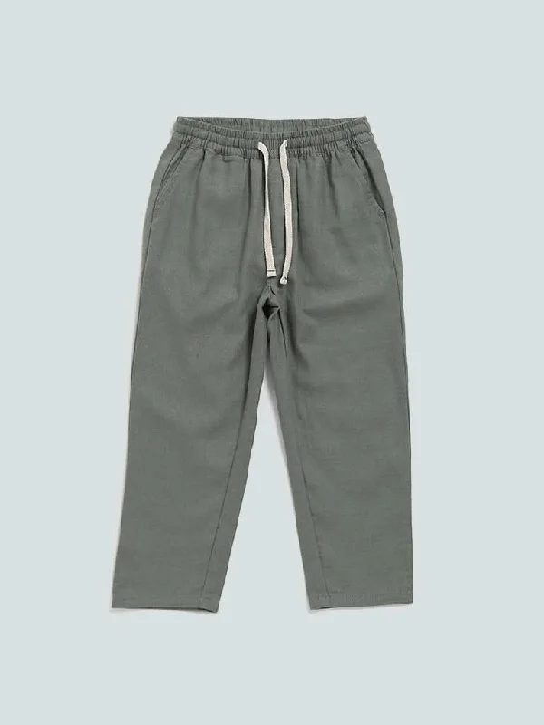 Jeanette Women Shorts with a Soft and Comfortable FeelHOP Kids Solid Sage Green Trousers Jeanette Women Shorts with a Soft and Comfortable FeelHOP Kids Solid Sage Green Trousers