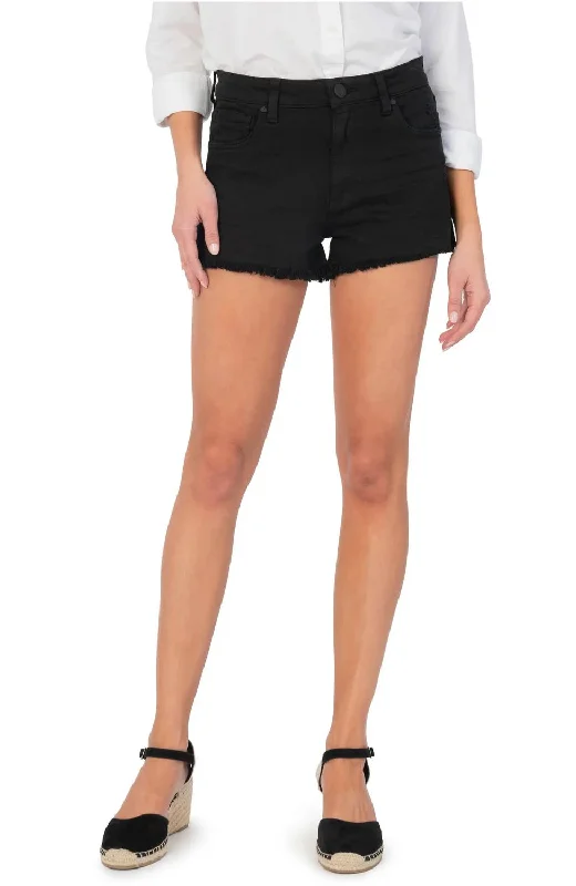 Elastic Waist Women Shorts for Easy Wear and ComfortJane High Rise Shorts In Black