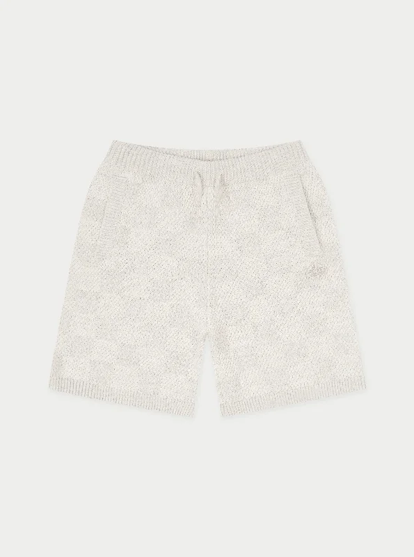 Solid Color Women Shorts in Bright Hues for a Bold StatementKIDS KNITTED CHECKERBOARD SHORTS - GREY Solid Color Women Shorts in Bright Hues for a Bold StatementKIDS KNITTED CHECKERBOARD SHORTS - GREY