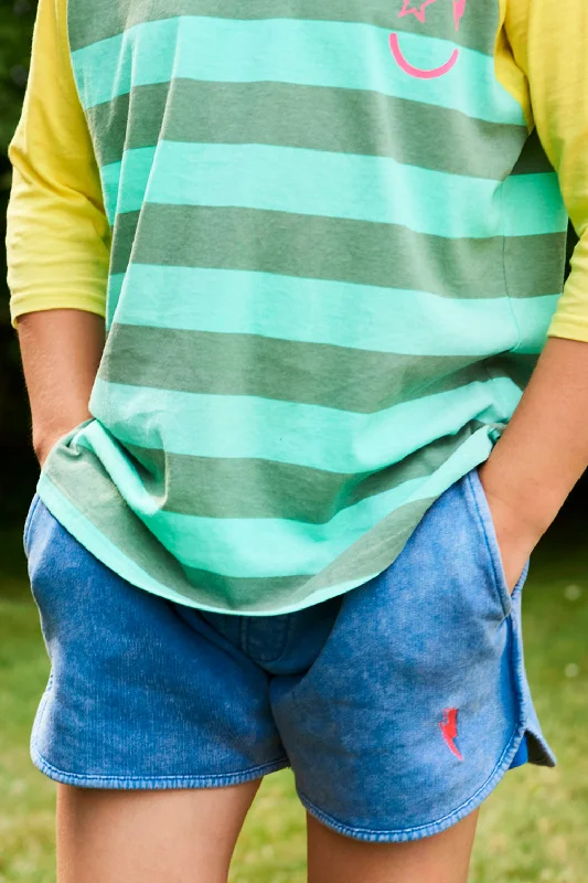 Belted Women Shorts to Enhance the WaistlineKids Indigo Washed Shorts