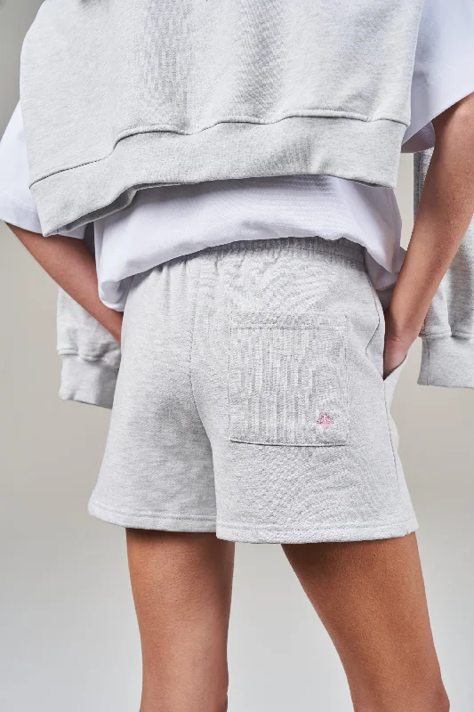 Cargo Women Shorts with Multiple Pockets for FunctionalityLATE CHECKOUT SHORTS - GREY MARL Cargo Women Shorts with Multiple Pockets for FunctionalityLATE CHECKOUT SHORTS - GREY MARL