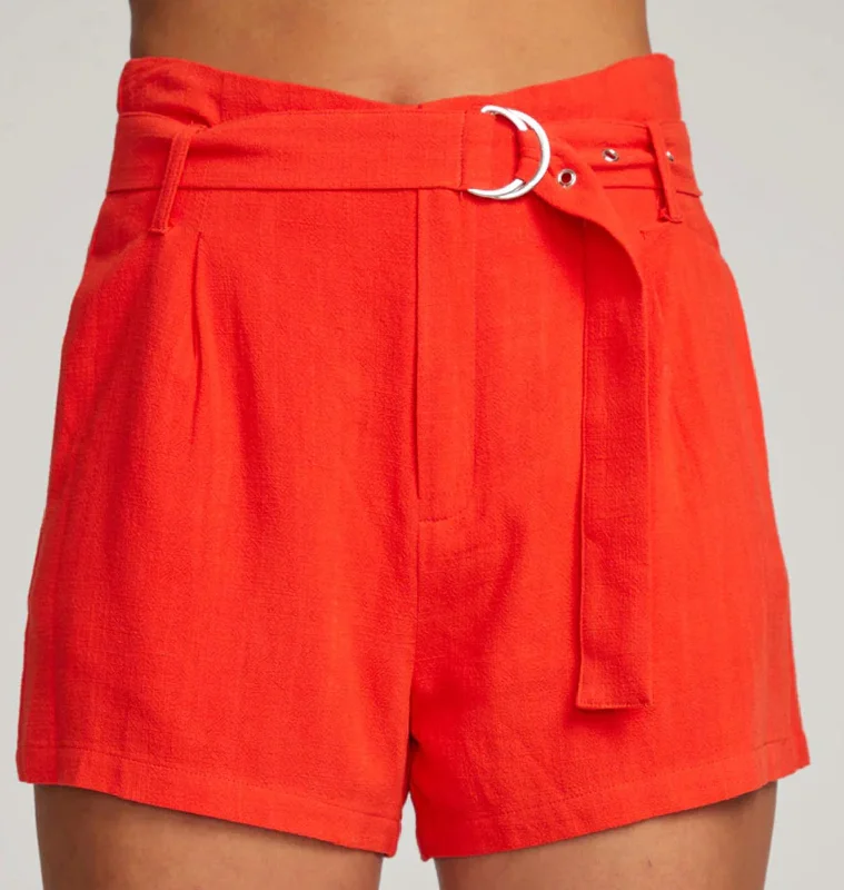 Plus Size Women Shorts with a Comfortable and Stylish FitLurex Boucle In Red