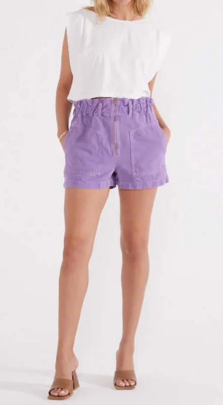 Jeanette Women Shorts with a Soft and Comfortable FeelMilena Paperboy Short In English Lavender Jeanette Women Shorts with a Soft and Comfortable FeelMilena Paperboy Short In English Lavender