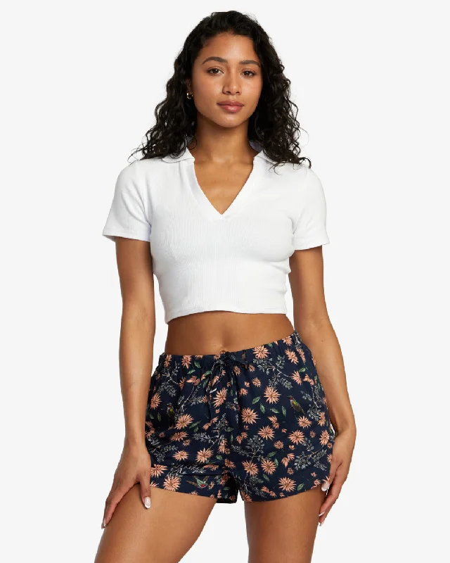 Cargo Women Shorts with Multiple Pockets for FunctionalityNew Yume Printed Shorts - Moody Blue Cargo Women Shorts with Multiple Pockets for FunctionalityNew Yume Printed Shorts - Moody Blue