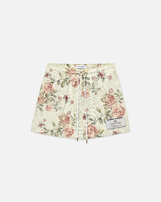Belted Women Shorts to Enhance the WaistlinePEARL FLORAL