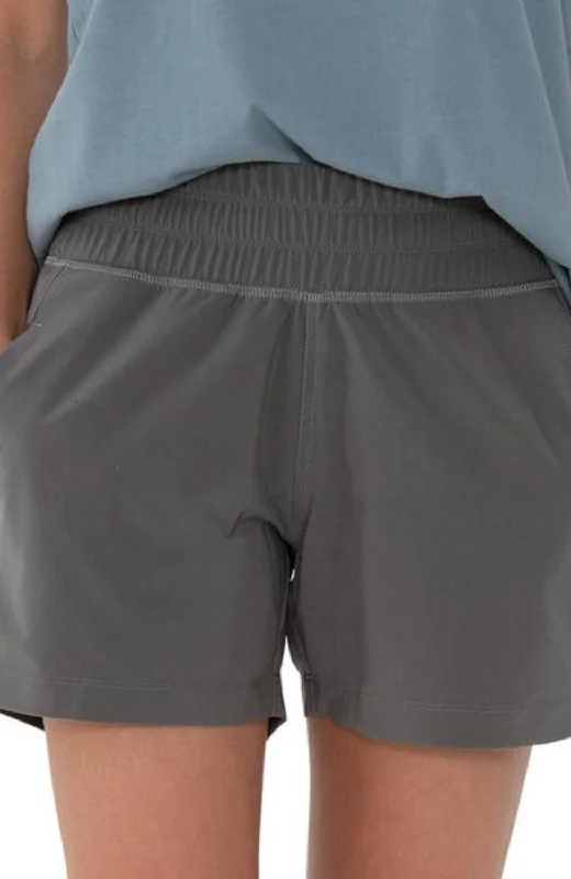Stretchable Women Shorts for Maximum MobilityPull On Breeze Shorts In Graphite