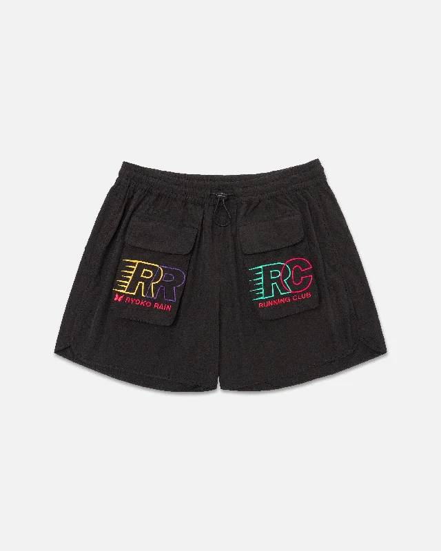 High - Waisted Women Shorts for a Retro and Flattering LookRRRC TRACK SHORTS - BLACK High - Waisted Women Shorts for a Retro and Flattering LookRRRC TRACK SHORTS - BLACK
