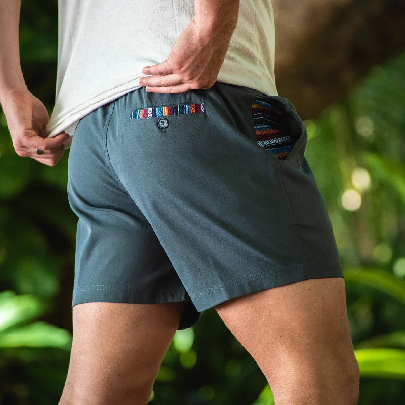 Tie - Waist Women Shorts for a Customizable FitSapien 2.0 Short (Casual Stretch) - Charcoal 5" & 7" Tie - Waist Women Shorts for a Customizable FitSapien 2.0 Short (Casual Stretch) - Charcoal 5" & 7"