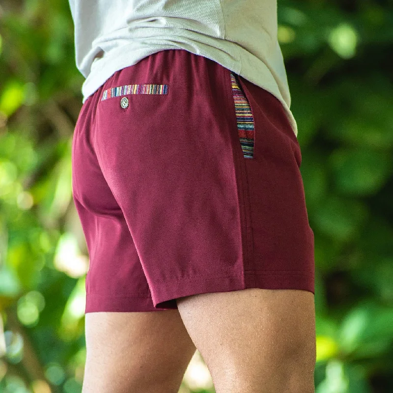 Tie - Waist Women Shorts for a Customizable FitSapien 2.0 Short (Casual Stretch) - Merlot 5" & 7" Tie - Waist Women Shorts for a Customizable FitSapien 2.0 Short (Casual Stretch) - Merlot 5" & 7"