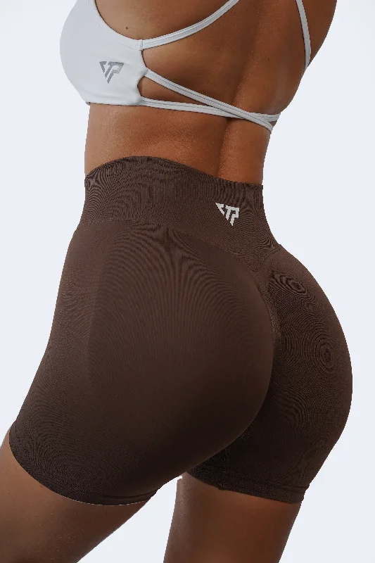 Tie - Waist Women Shorts for a Customizable FitCORE SCRUNCH SHORTS - ESPRESSO