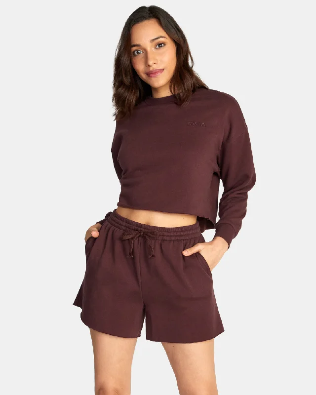 Twill Women Shorts with a Smooth Texture and DurabilityTest Drive Sweatshorts - Espresso Twill Women Shorts with a Smooth Texture and DurabilityTest Drive Sweatshorts - Espresso