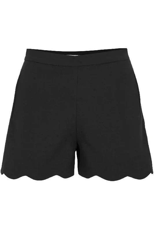 High - Waisted Women Shorts for a Retro and Flattering LookThe Power Of Purple Scalloped Edge Shorts In Black High - Waisted Women Shorts for a Retro and Flattering LookThe Power Of Purple Scalloped Edge Shorts In Black