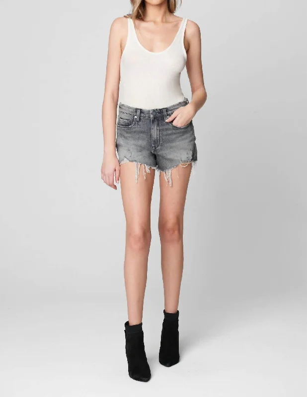 Plus Size Women Shorts with a Comfortable and Stylish FitWash Demi Short In Gray
