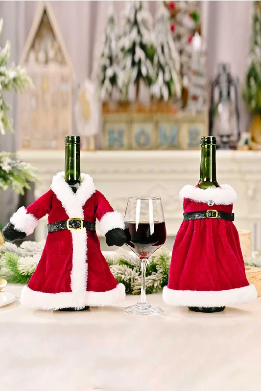 Crop Bodysuits to Pair with High - Waisted Bottoms2-Pack Christmas Dress Wine Bottle Covers