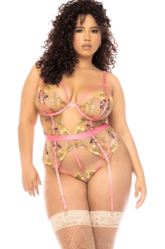 Metallic Bodysuits for a Glitzy and Glamorous Night OutRose Garden Embroidered Lace Bodysuit | Plus Size