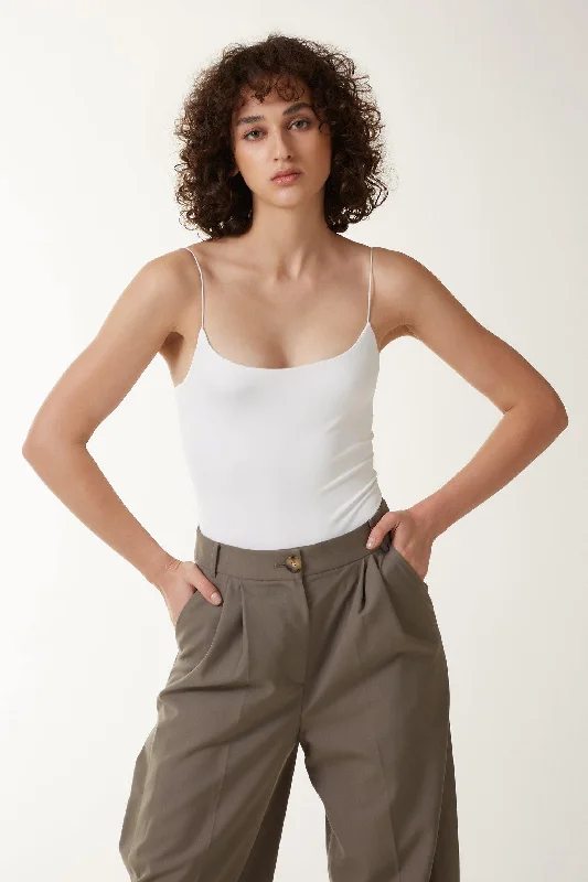 High - Neck Bodysuits for a Modest and Sophisticated LookANNA Body - White