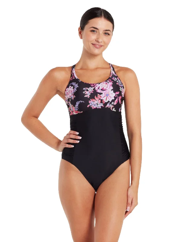 Plus size retro swimsuits with vintage flairArtisan Multiway Swimsuit - Black/Pink