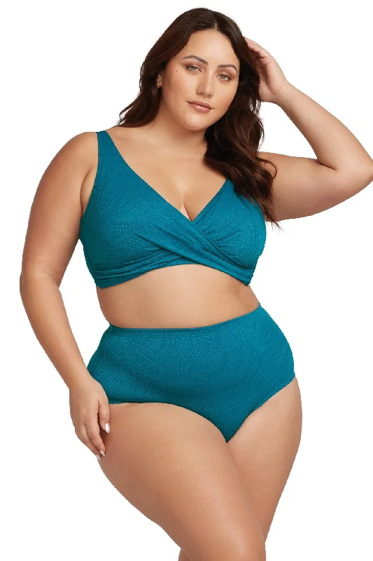 Ruched bikini with fabric gathers for a slimming effectJewel La Traviata Renoir High Waist Bikini Bottom - Final Sale Ruched bikini with fabric gathers for a slimming effectJewel La Traviata Renoir High Waist Bikini Bottom - Final Sale