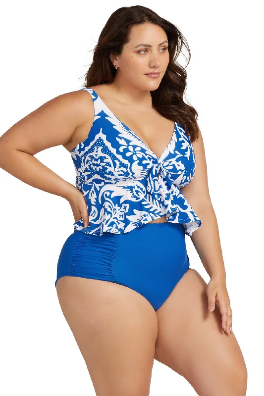 Sports bikini for high - intensity water activities like surfingBlue Botticelli High Waist Bikini Bottom