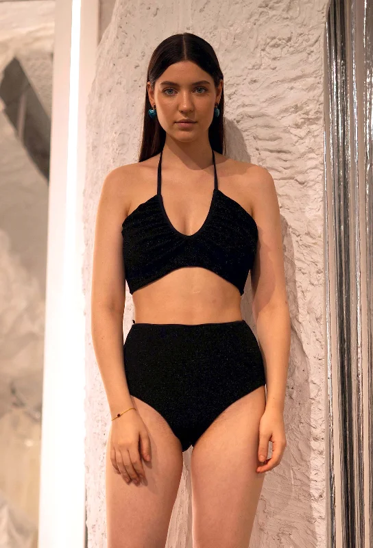 Swim sets with a pom - pom trim for a playful and festive lookBalmy Swim Set