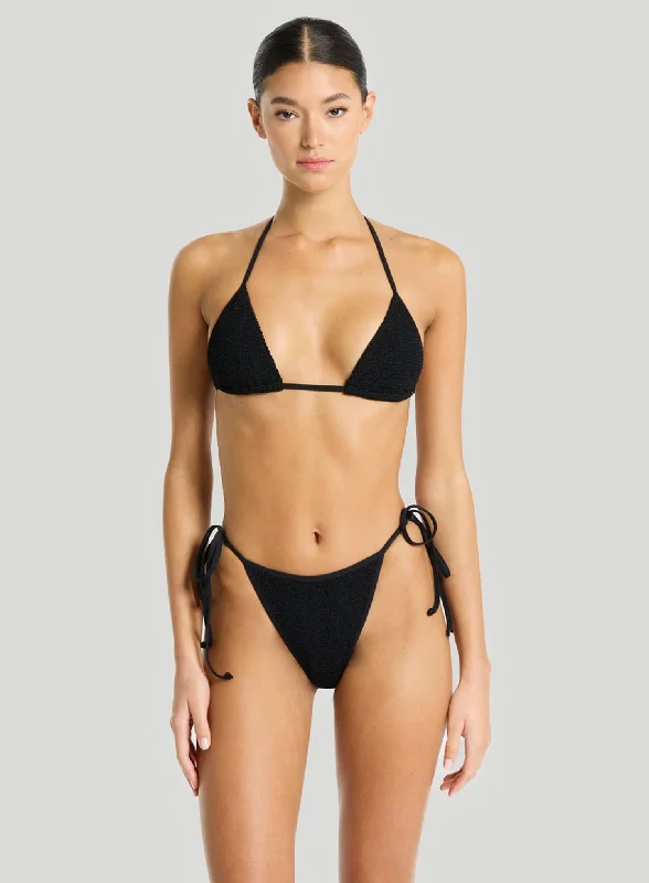 Metallic - finish bikini for a glamorous and eye - catching poolside lookBond Eye: Anisha Bikini Brief Black Eco Metallic - finish bikini for a glamorous and eye - catching poolside lookBond Eye: Anisha Bikini Brief Black Eco