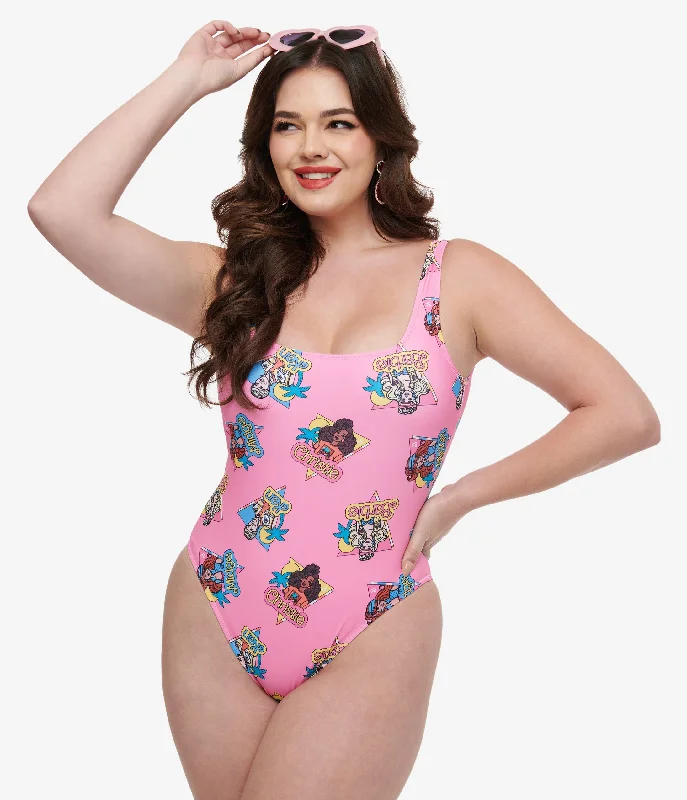 Plus size swimwear with removable paddingCakeworthy Pink Barbie California Dream One Piece Swimsuit Plus size swimwear with removable paddingCakeworthy Pink Barbie California Dream One Piece Swimsuit