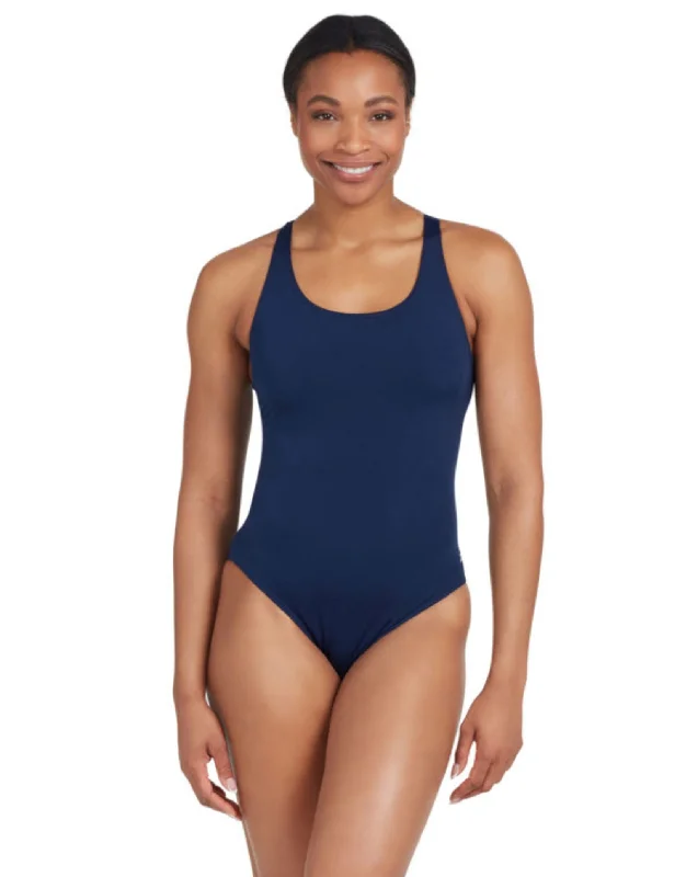 Plus size resort wear cover-ups for swimsuitsCottesloe Powerback Swimsuit - Navy