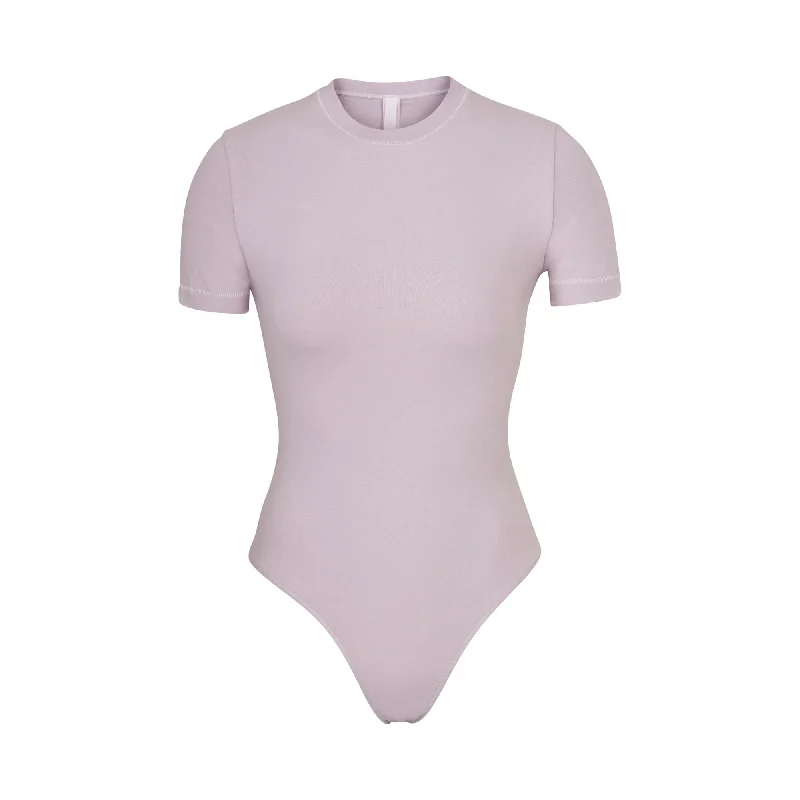Ruffled Bodysuits with a Playful and Feminine TouchCOTTON JERSEY T-SHIRT BODYSUIT | IRIS MICA