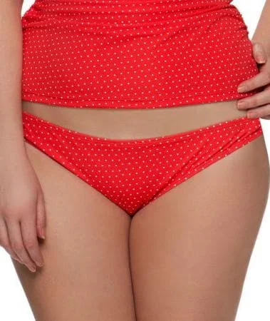 Plus - size bikini with full - coverage options for comfort and confidenceCurvy Kate Plain Sailing Ruched Back Brief - Flame Spot Plus - size bikini with full - coverage options for comfort and confidenceCurvy Kate Plain Sailing Ruched Back Brief - Flame Spot