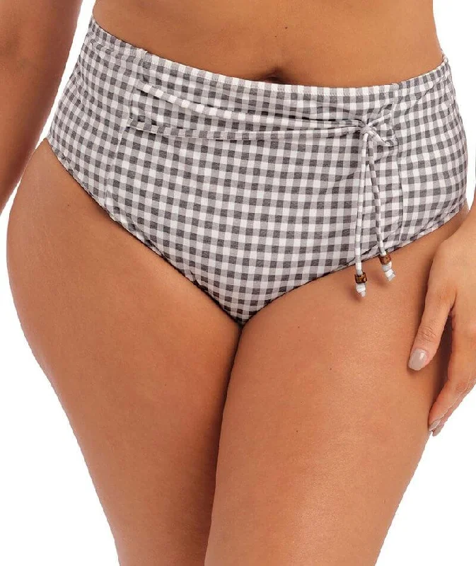 High - waisted bikini for a retro and tummy - flattering lookElomi Swim Checkmate Full Bikini Brief - Grey Marl High - waisted bikini for a retro and tummy - flattering lookElomi Swim Checkmate Full Bikini Brief - Grey Marl