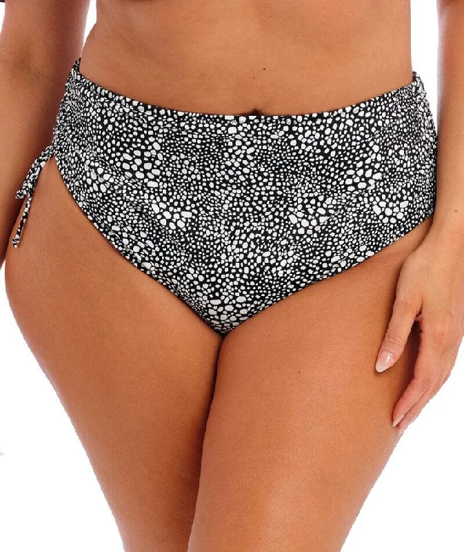 Metallic - finish bikini for a glamorous and eye - catching poolside lookElomi Swim Pebble Cove Adjustable Bikini Brief - Black Metallic - finish bikini for a glamorous and eye - catching poolside lookElomi Swim Pebble Cove Adjustable Bikini Brief - Black