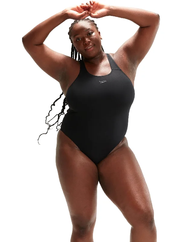 Plus size swimwear with polka dots for playful looksEndurance Plus Medalist Swimsuit - Black/Plus Size Plus size swimwear with polka dots for playful looksEndurance Plus Medalist Swimsuit - Black/Plus Size