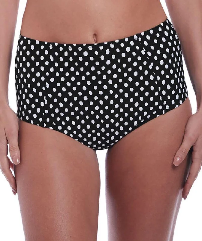 Tie - side bikini bottoms for an adjustable and stylish fitFantasie Swim Santa Monica High Rise Bikini Brief - Black & White Tie - side bikini bottoms for an adjustable and stylish fitFantasie Swim Santa Monica High Rise Bikini Brief - Black & White