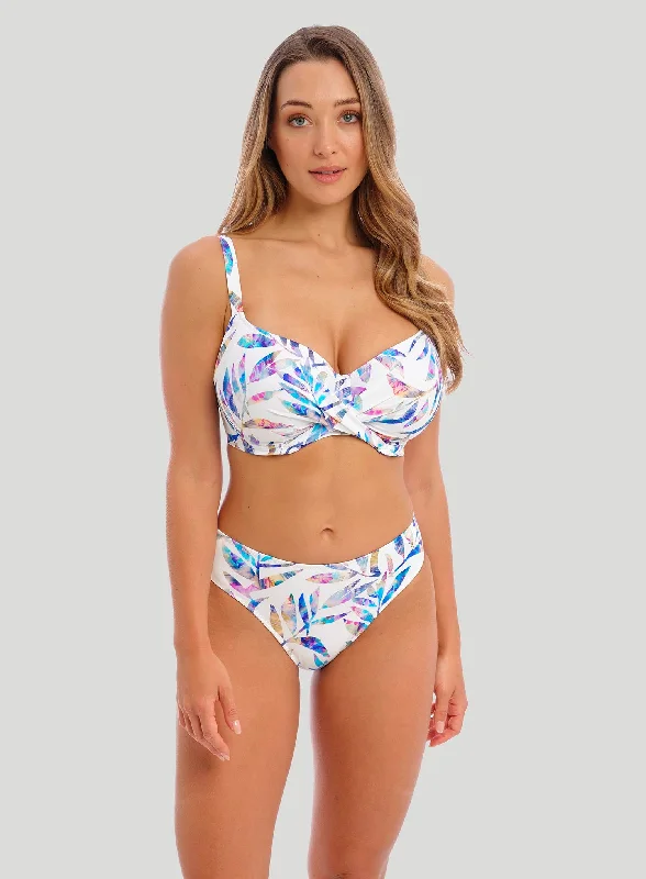 Tropical - themed bikini for a vacation - ready beach outfitFantasie Swimwear: Calypso Harbour Mid Rise Bikini Brief Multi Tropical - themed bikini for a vacation - ready beach outfitFantasie Swimwear: Calypso Harbour Mid Rise Bikini Brief Multi