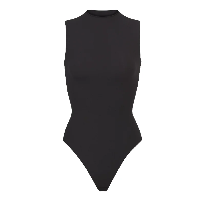 Cut - Out Bodysuits for a Trendy and Fashion - Forward StyleFITS EVERYBODY SLEEVELESS MOCK NECK BODYSUIT | ONYX