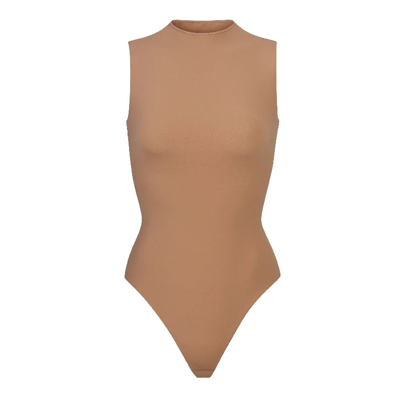 Crop Bodysuits to Pair with High - Waisted BottomsFITS EVERYBODY SLEEVELESS MOCK NECK BODYSUIT | SIENNA