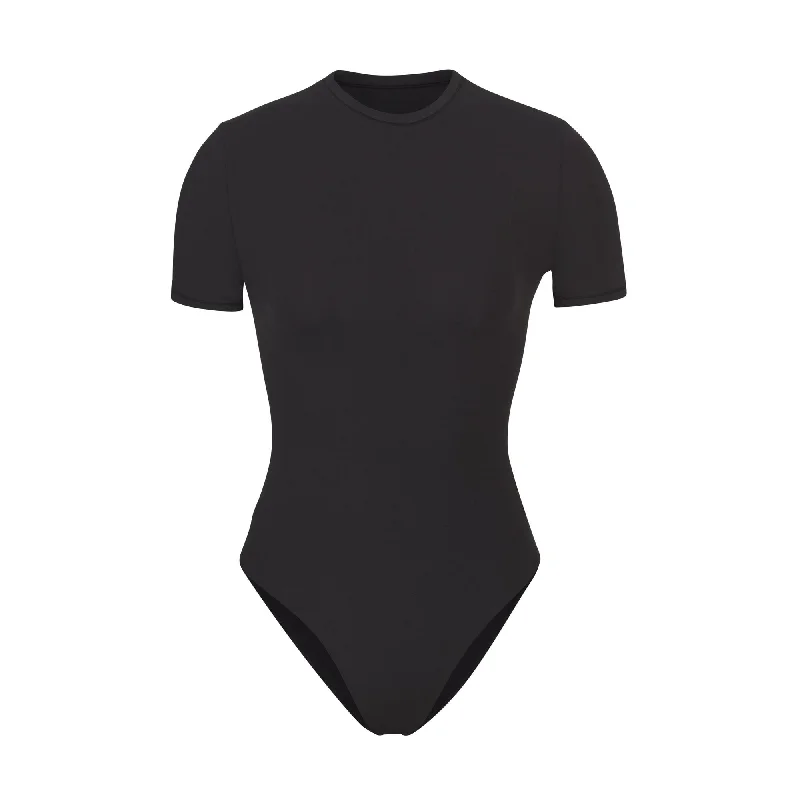 Sleeveless Bodysuits for a Cool and Casual Summer LookFITS EVERYBODY T-SHIRT BODYSUIT | ONYX