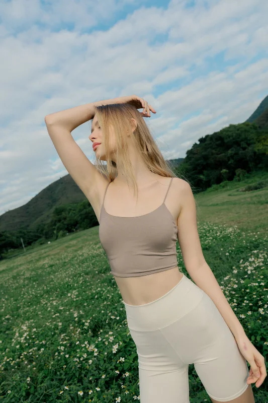 Organic Cotton Bodysuits for an Eco - Friendly and Comfortable OptionGAIA Bra Top - Taupe