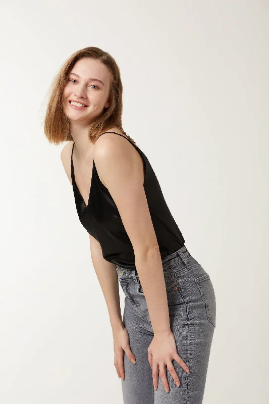 Long - Sleeve Bodysuits for Cold Weather LayeringGINA Body - Black