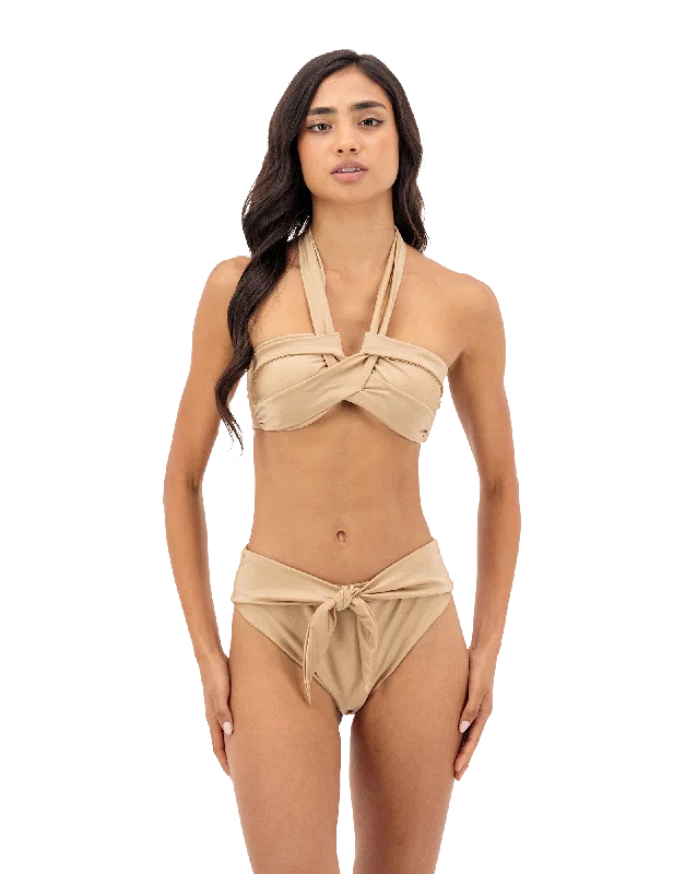 Tie - side bikini bottoms for an adjustable and stylish fitGiselle Bikini Bottom | Gold Tie - side bikini bottoms for an adjustable and stylish fitGiselle Bikini Bottom | Gold