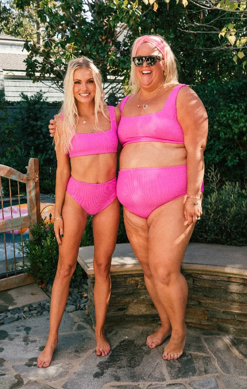 Plus size swimsuits for tropical getawaysHot Tub Top ~ Hot Pink Scrunch
